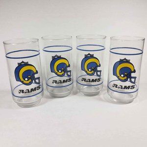 Vintage Los Angeles Rams NFL Glasses - Mobile - Set of 4